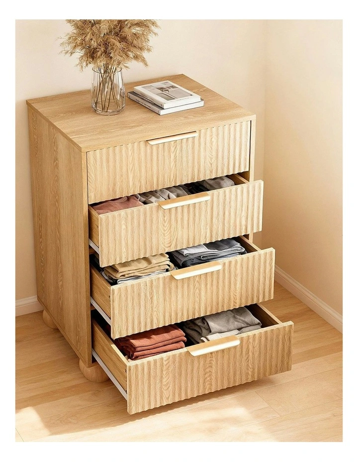 Tallboy Dresser 4 Chest of Drawers in Pine image 5