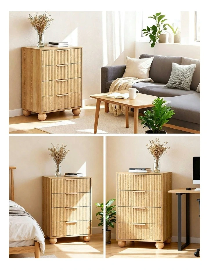 Tallboy Dresser 4 Chest of Drawers in Pine image 7