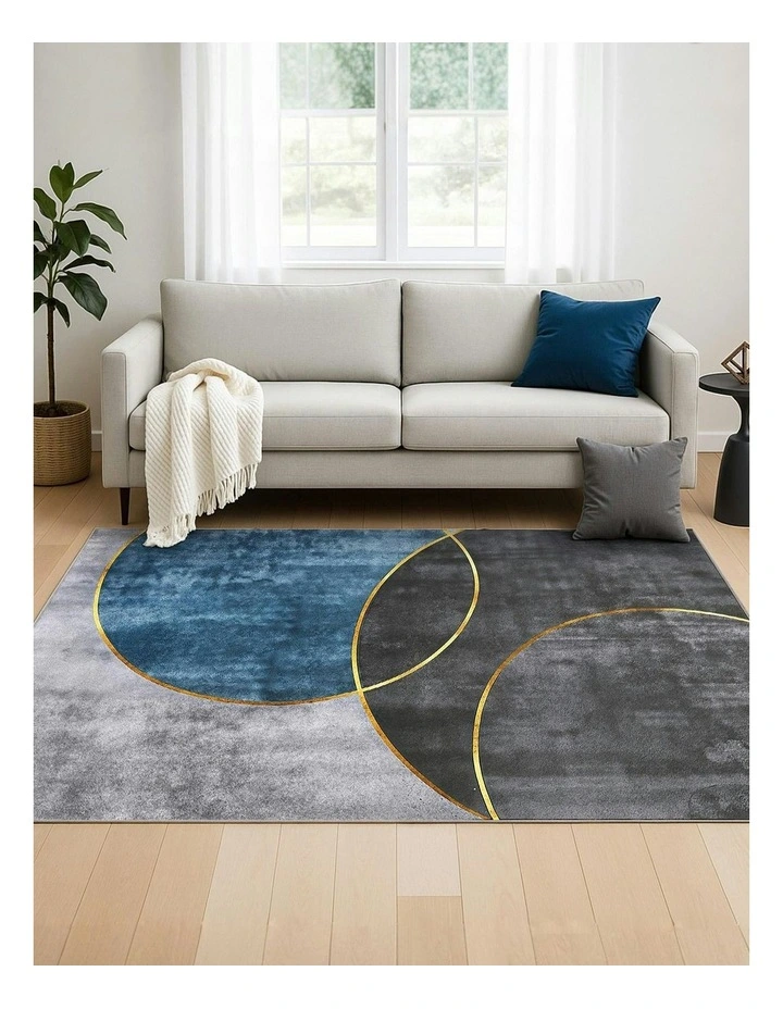 Large Size Geometric Area Washable Floor Rug 160X230cm in Multi image 3