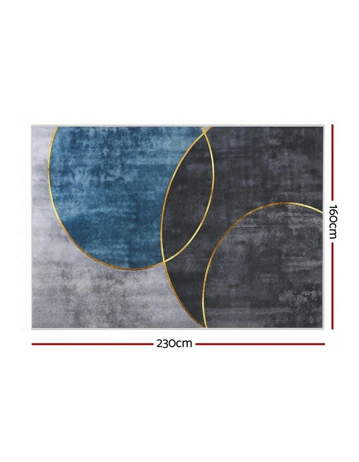 Large Size Geometric Area Washable Floor Rug 160X230cm in Multi image 4