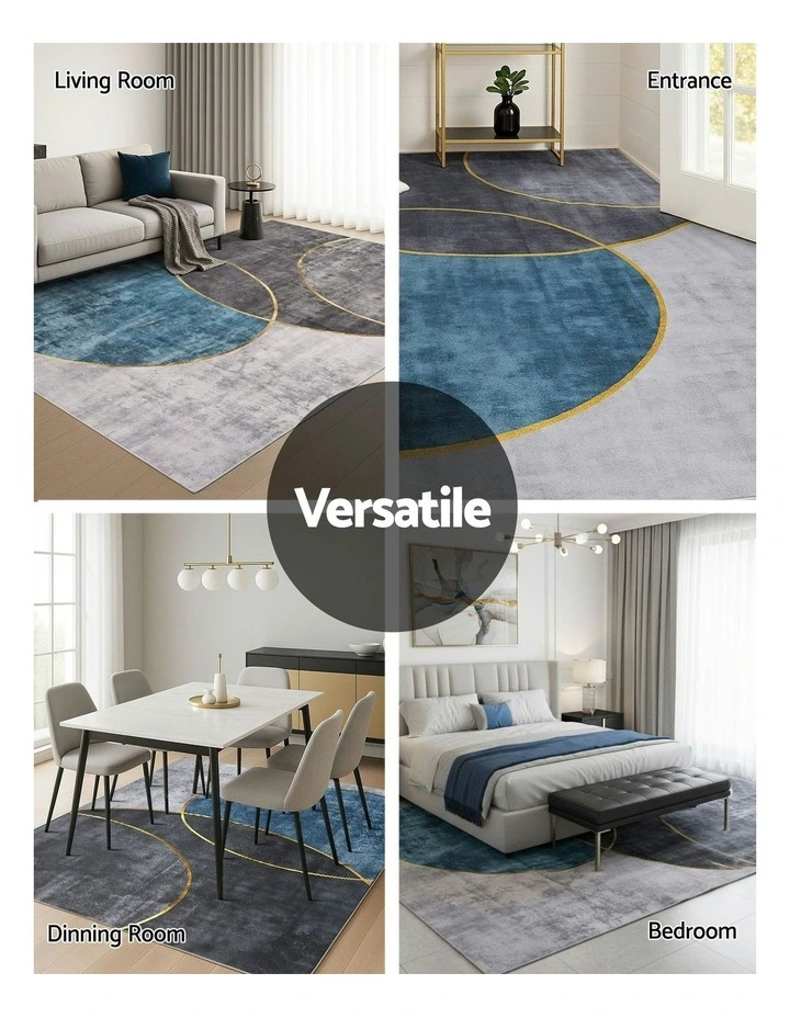 Large Size Geometric Area Washable Floor Rug 240X340cm in Multi image 7