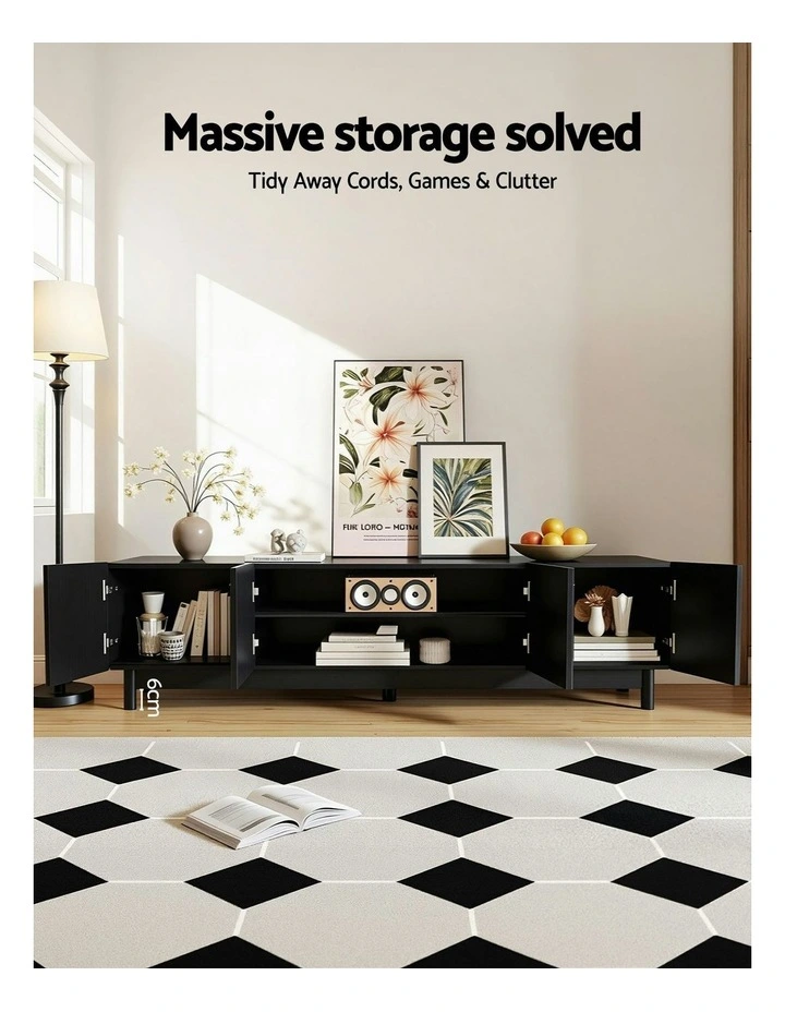 Entertainment Unit 180cm in Black image 5