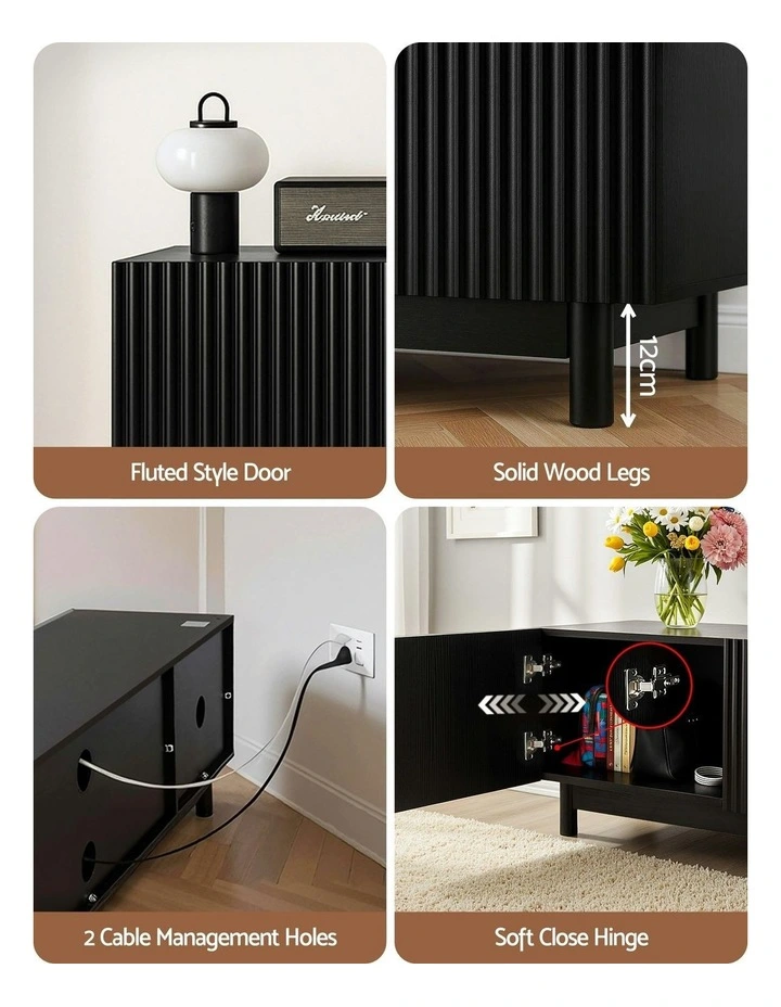 Entertainment Unit 180cm in Black image 7