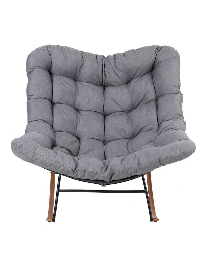 Outdoor Rocking Lounge Chair in Grey image 2