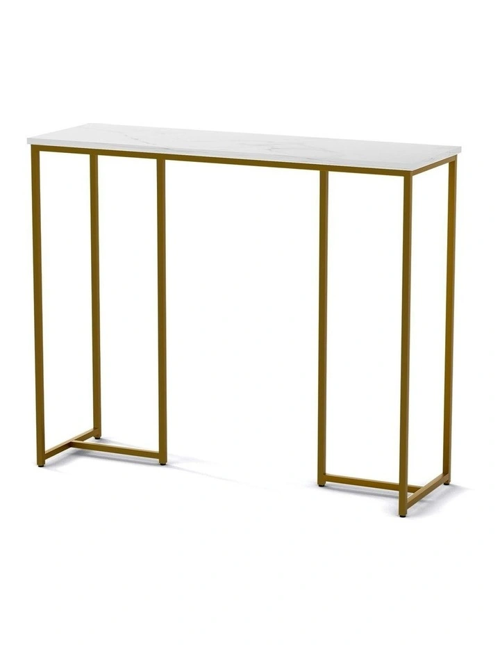 Marble Effect Console Table in Multi image 1