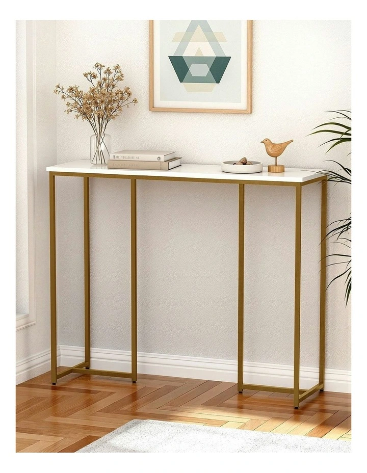 Marble Effect Console Table in Multi image 3