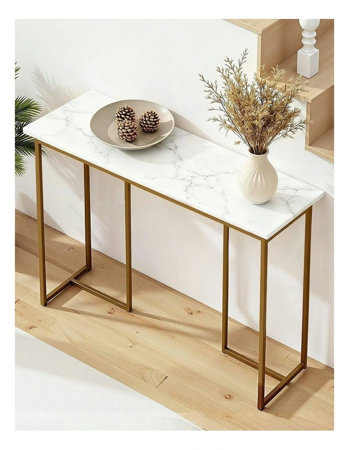Marble Effect Console Table in Multi image 5