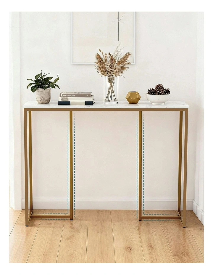 Marble Effect Console Table in Multi image 6