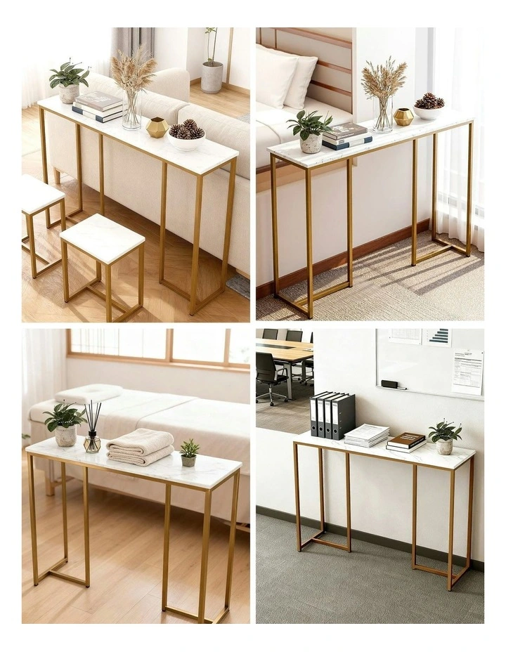 Marble Effect Console Table in Multi image 7