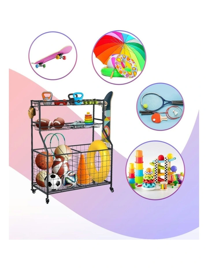 Sports Equipment Organizer in Black image 5