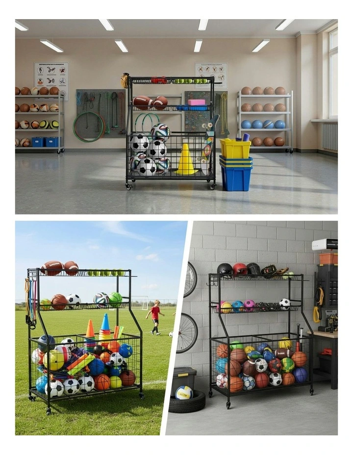 Sports Equipment Organizer in Black image 7