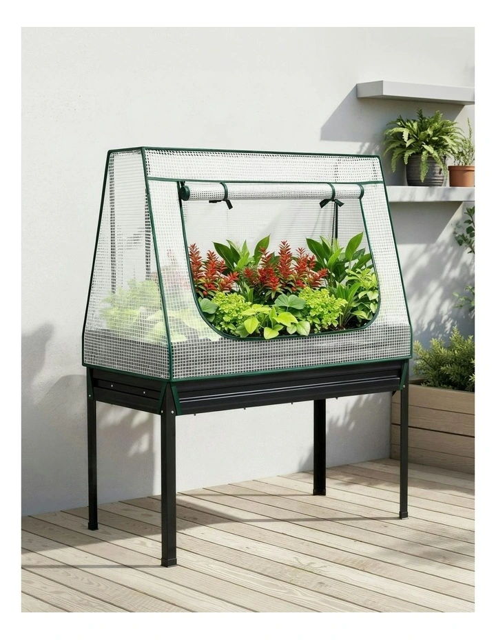 Elevated Metal Garden Bed Kit 116x60cm in Black image 3