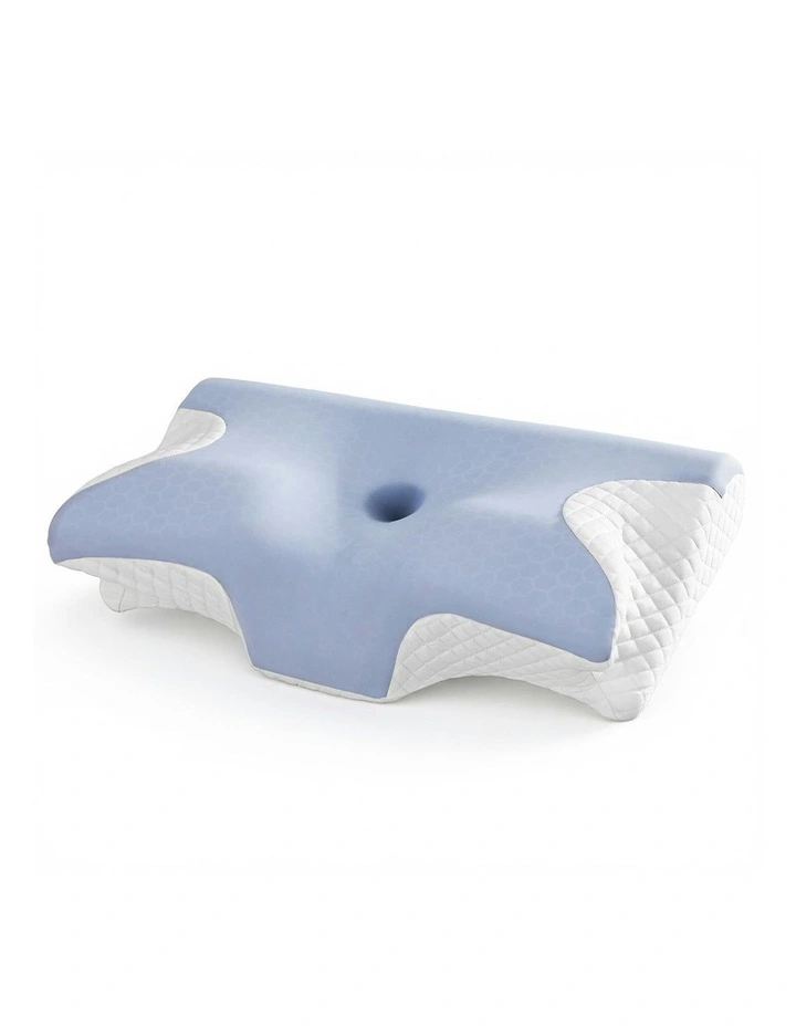 Ergonomic Contour Memory Foam Pillow in Blue image 1