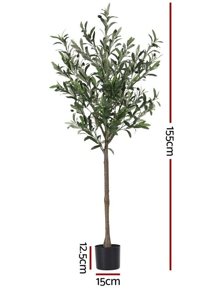 Indoor Decor Artificial Olive Tree 155cm in Green image 4