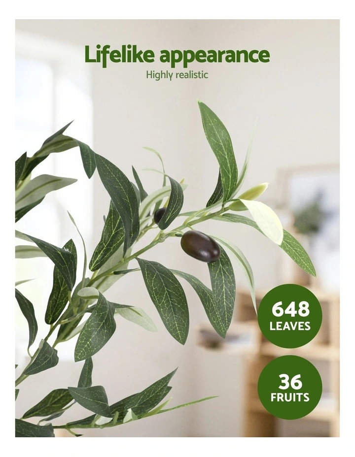 Indoor Decor Artificial Olive Tree 155cm in Green image 6
