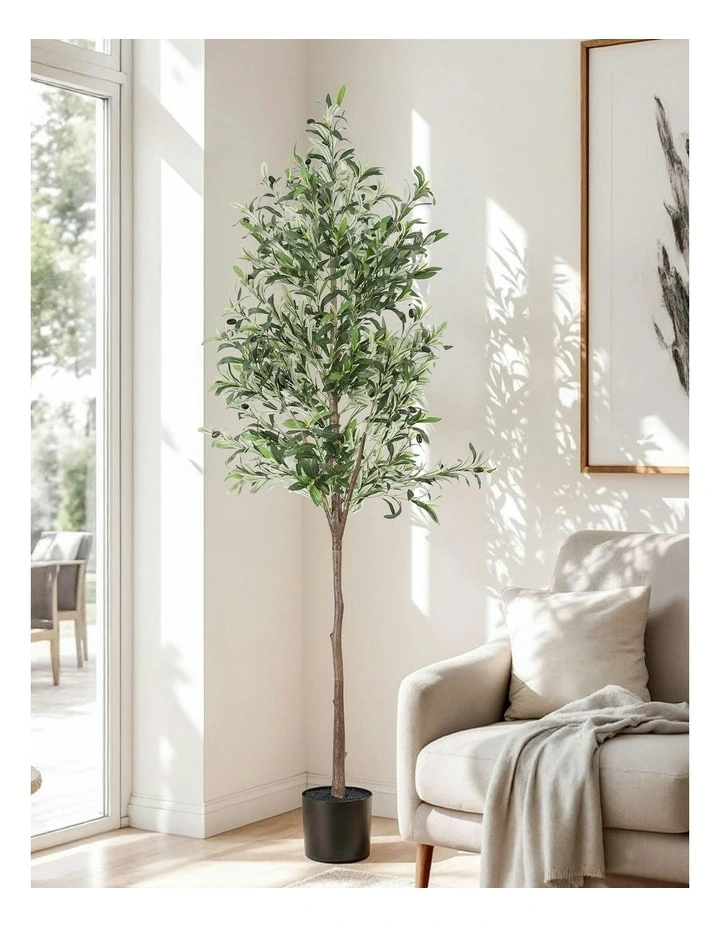 Indoor Decor Artificial Olive Tree 1.8m in Green image 3