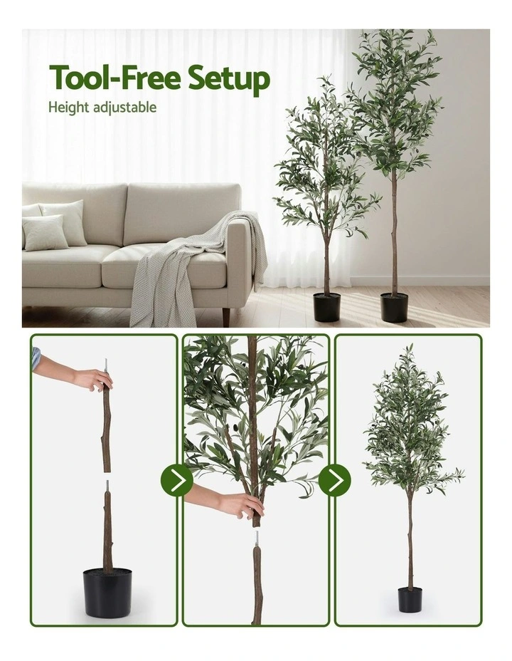 Indoor Decor Artificial Olive Tree 1.8m in Green image 7