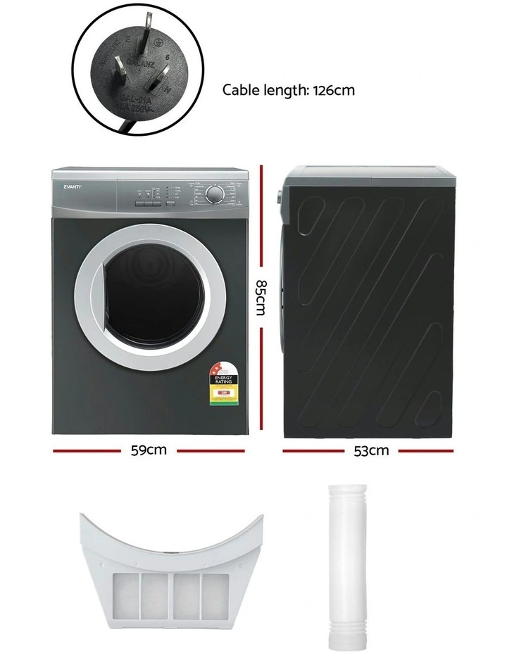 Vented 15 Auto Programs Tumble Dryer 7kg in Grey image 4