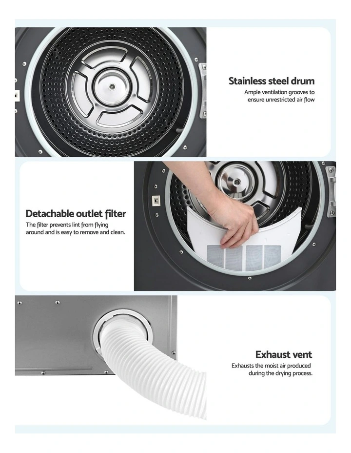 Vented 15 Auto Programs Tumble Dryer 7kg in Grey image 7