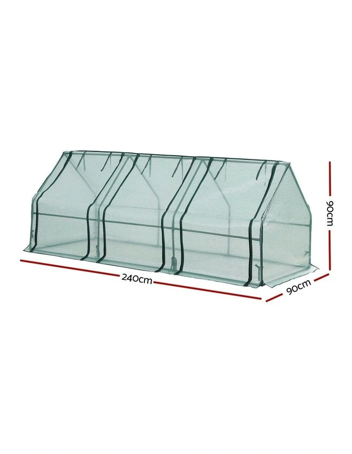 Outdoor Steel Frame PE Cover Shelter Mini Greenhouse in Green image 4