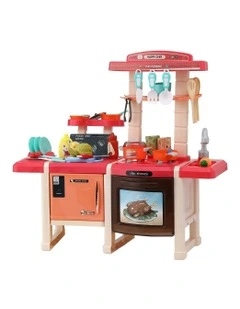 Keezi Kids Kitchen Pretend Play Set Cooking Sound Steam Light Function