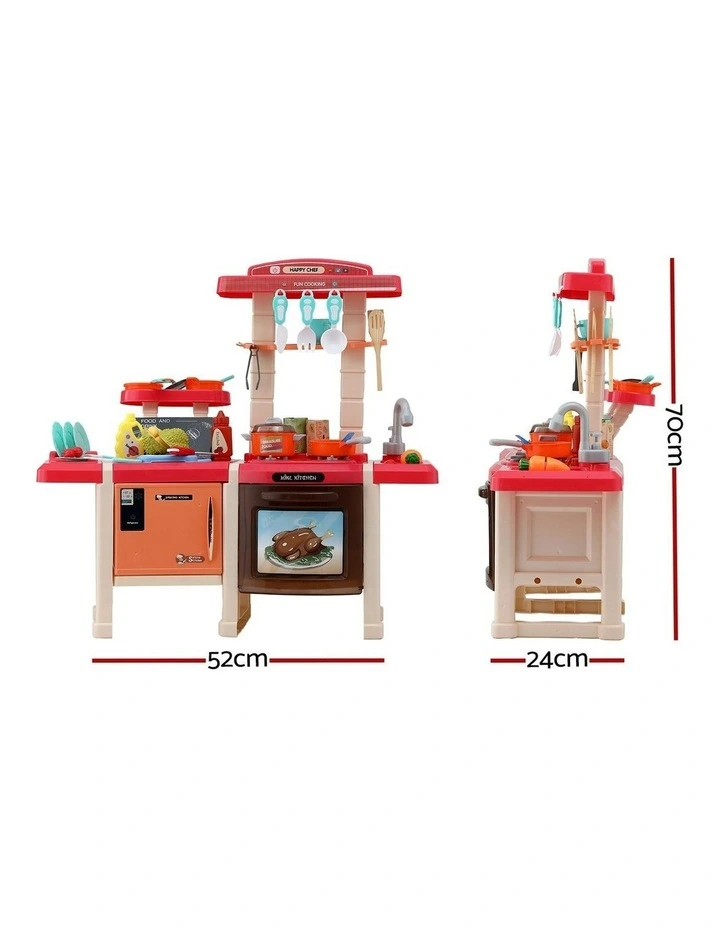 Keezi Kids Kitchen Pretend Play Set Cooking Sound Steam Light Function image 4