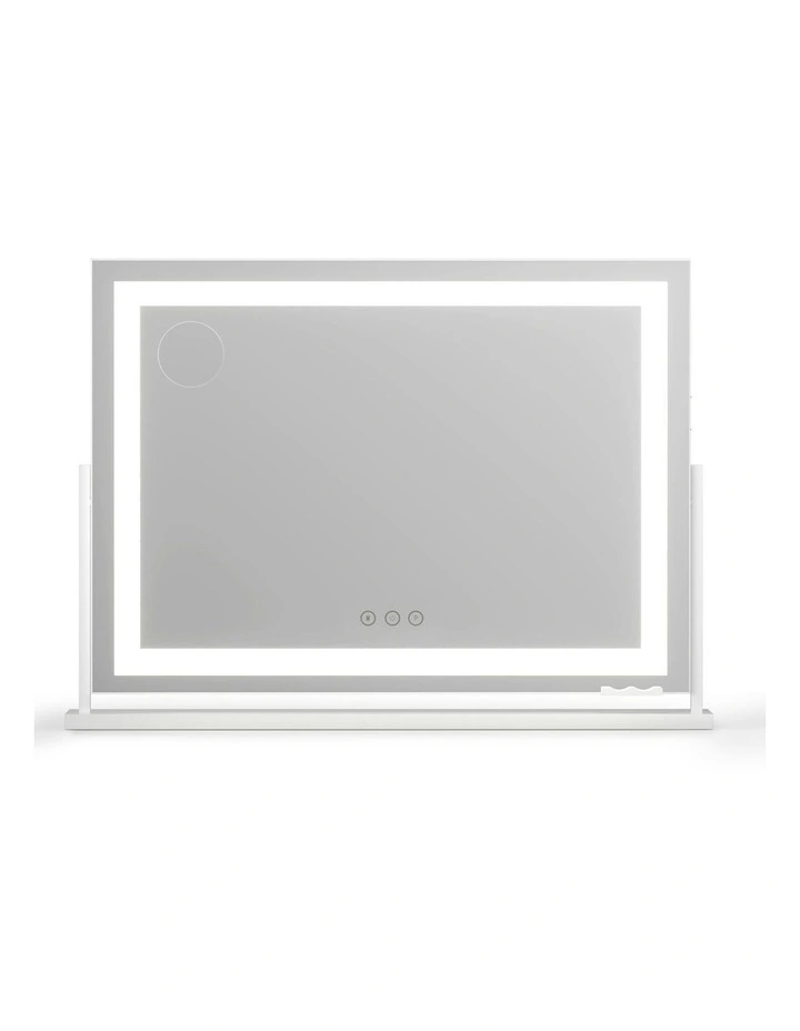 360 Rotatable Vanity Mirror with Lights Bright Light Strip Adjustable Makeup Mirror in White image 2