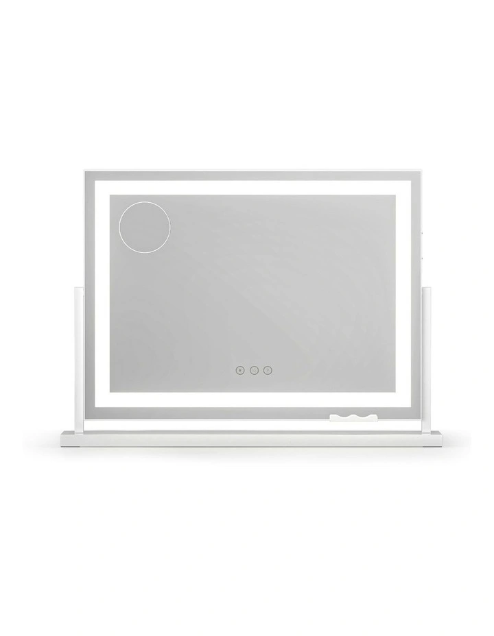 360 Rotatable Vanity Mirror with Lights 58x46cm in White image 2