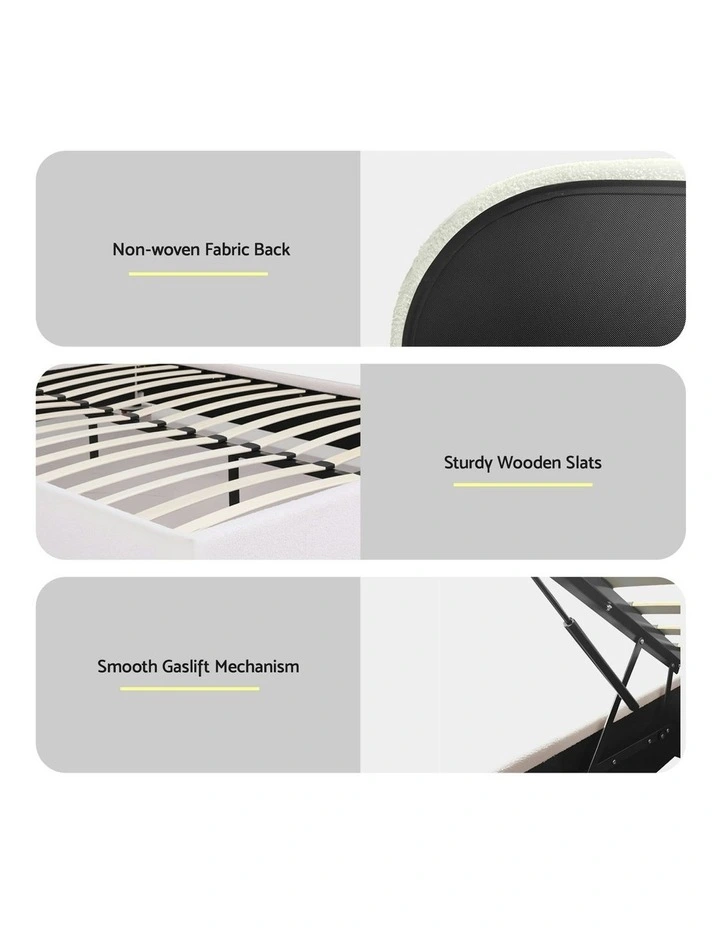 Double Size Wooden Bed Frame in White image 7