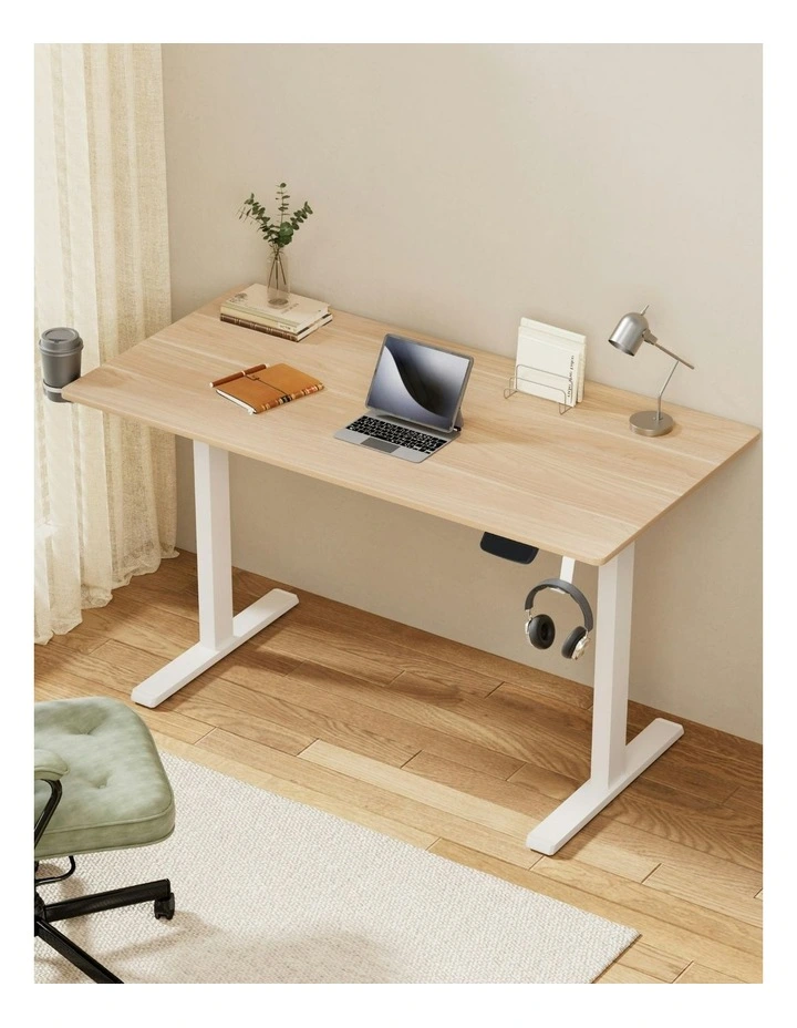 Motorised Touch Control Electric Standing Desk 140cm in Oak image 3