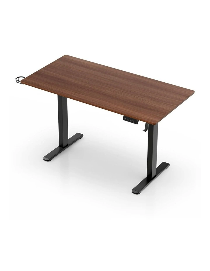 Motorised Dual Motor Electric Standing Desk 140cm in Walnut image 1
