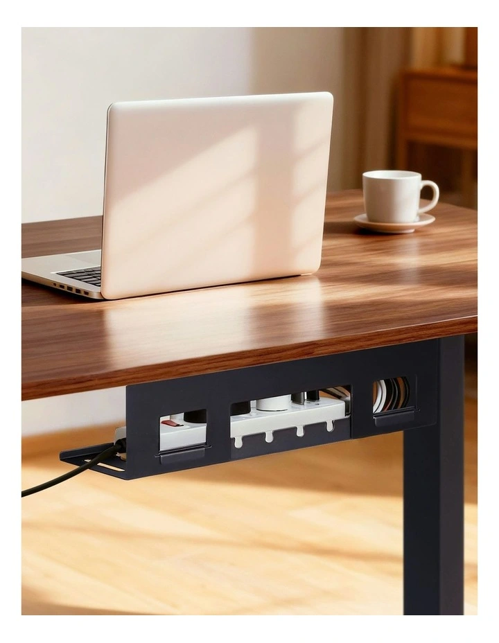 Motorised Dual Motor Electric Standing Desk 140cm in Walnut image 6