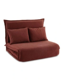 Floor Foldable 2 Seater Lounge Sofa Bed in Orange