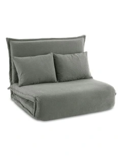 Floor Foldable 2 Seater Lounge Sofa Bed in Grey