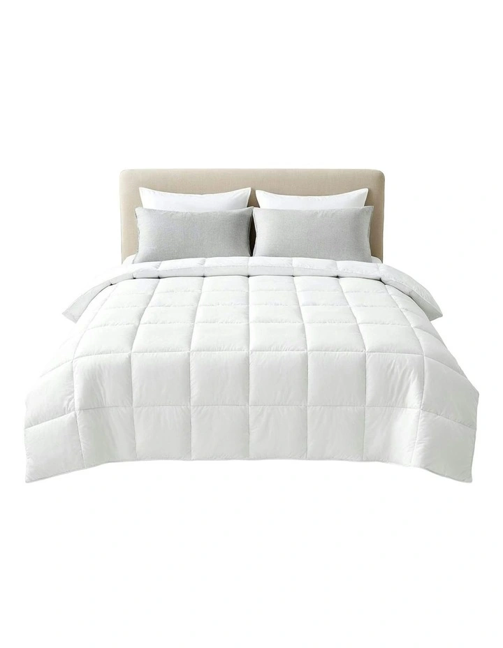 Microfiber Quilt King Size All Season Duvet Quilts 400GS in White image 1