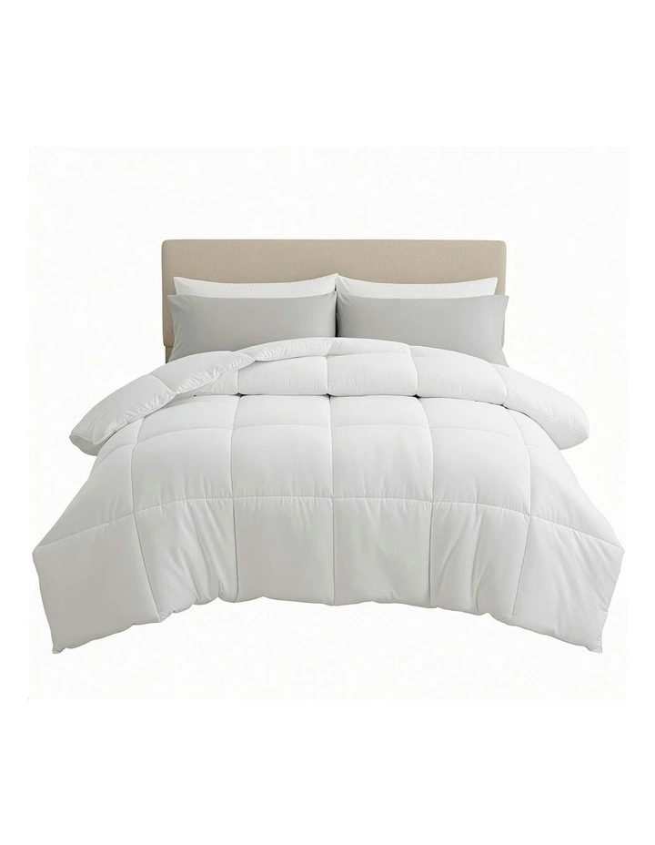 Microfiber Quilt All Season Double Size Duvet Quilts 400GSM in White image 1