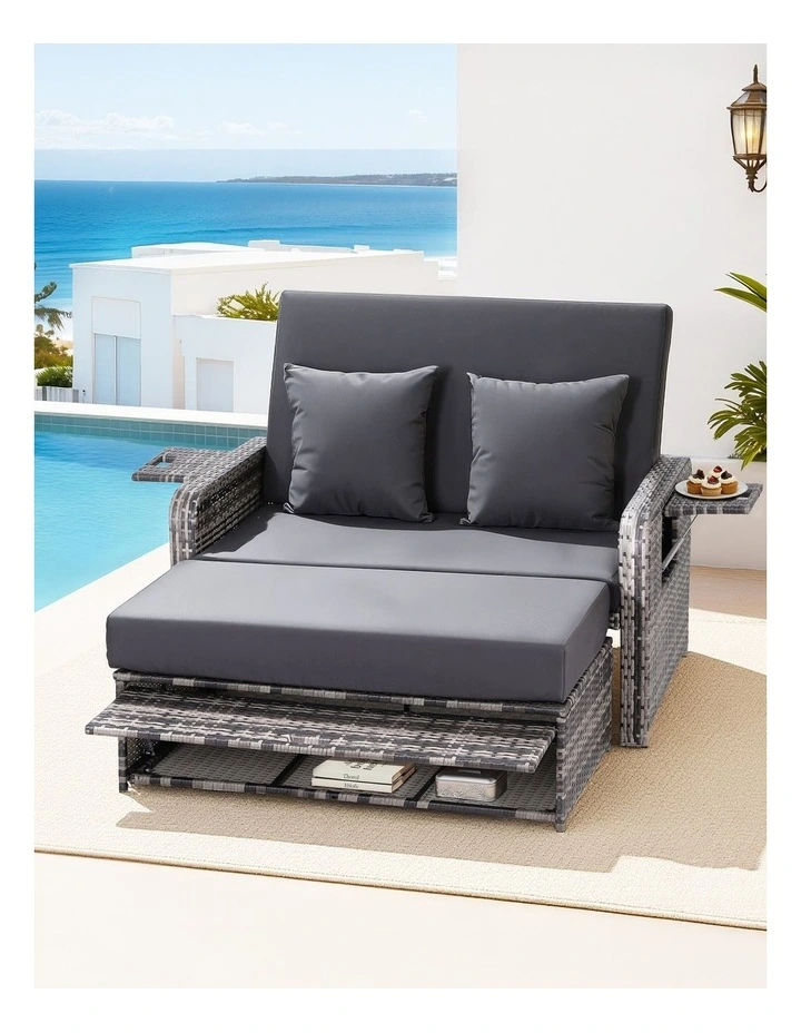 Outdoor Day Bed Sun Lounge in Grey image 3