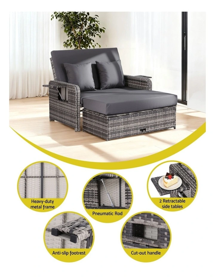 Outdoor Day Bed Sun Lounge in Grey image 5