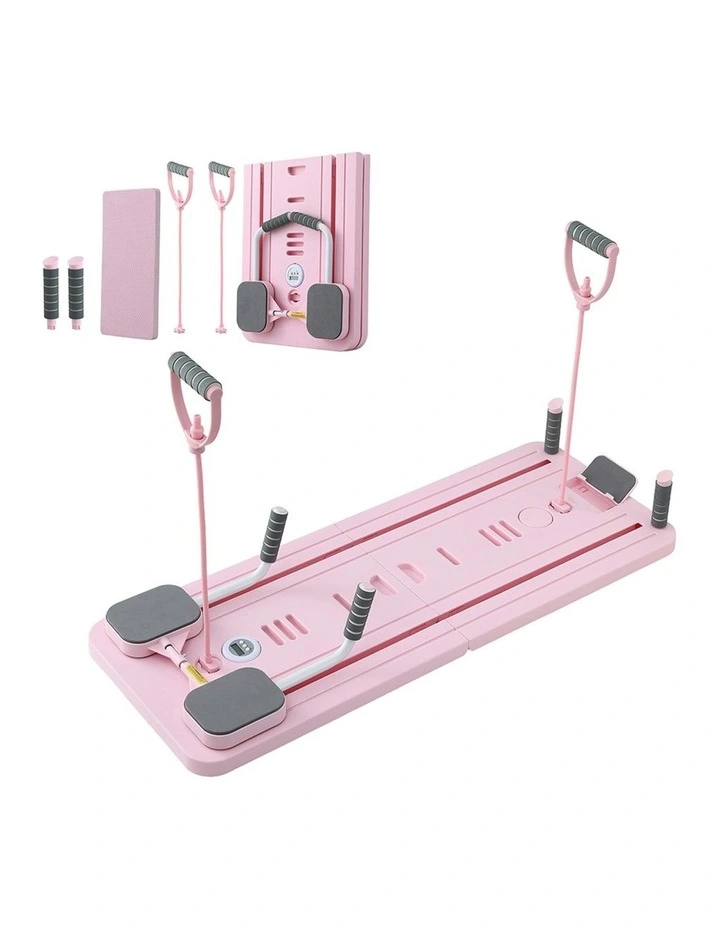 Pilates Reformer Abdominal Exercise Board Push Up Set Fitness in Pink image 1