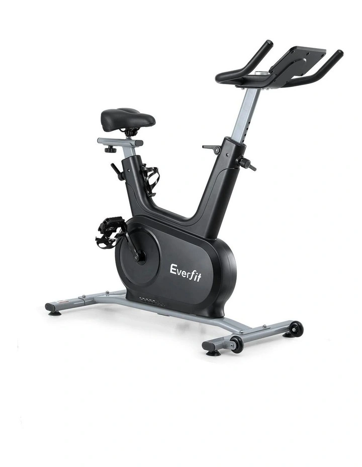 Exercise Bike Spin Electromagnetic Smart Home Fitness 24-Level Resistance Bluetooth 120kg in Black image 1