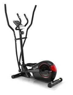 Exercise Bike Elliptical Cross Trainer Home Gym Fitness Machine LCD in Black and Red