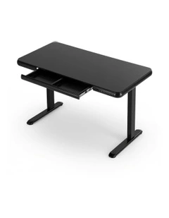 Standing Desk Motorized Tempered Glass Top Electric 120CM in Black