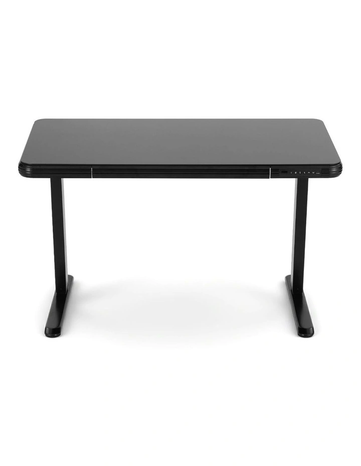 Standing Desk Motorized Tempered Glass Top Electric 120CM in Black image 2