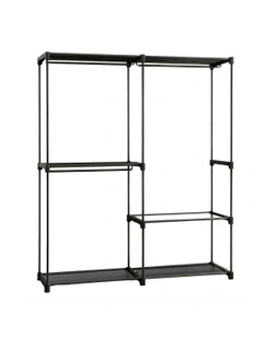 Wardrobe Clothes Rack Closet 181cm in Black