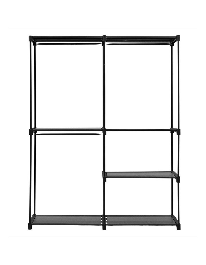 Wardrobe Clothes Rack Closet 181cm in Black image 2
