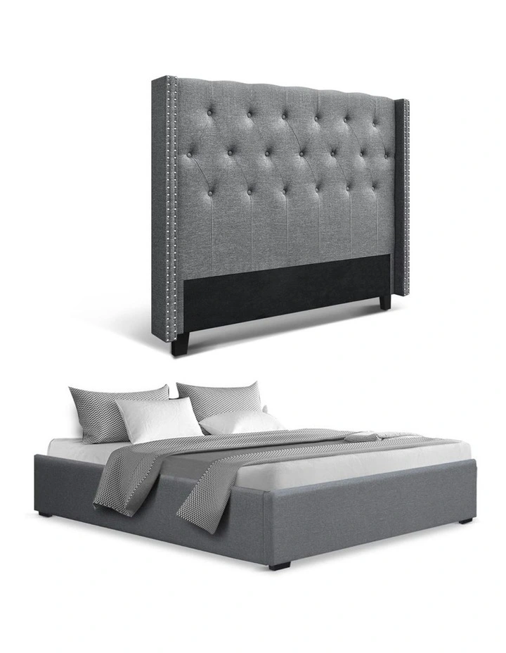 Queen Bed Frame in Grey image 1