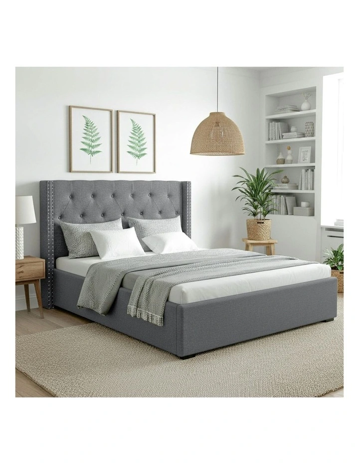 Queen Bed Frame in Grey image 4