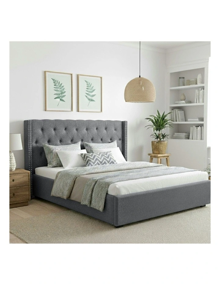 King Bed Frame in Grey image 3