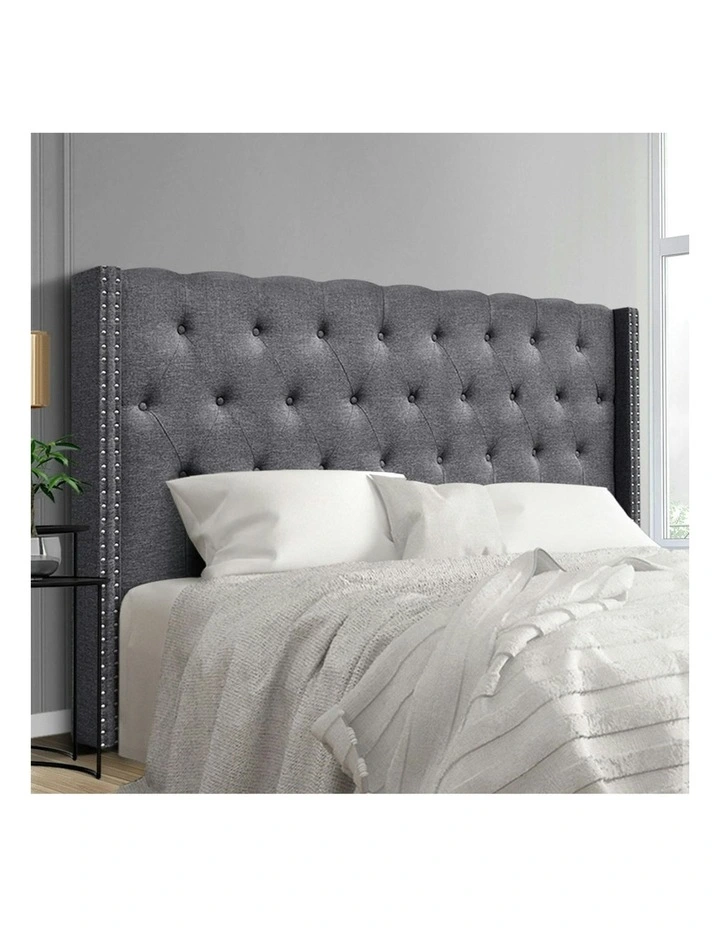 King Bed Frame in Grey image 7
