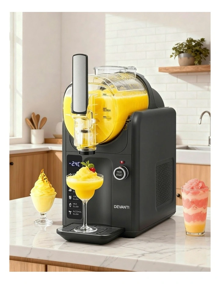 5in1 Slushie Machine Ice Cream Maker 2L in Grey image 3
